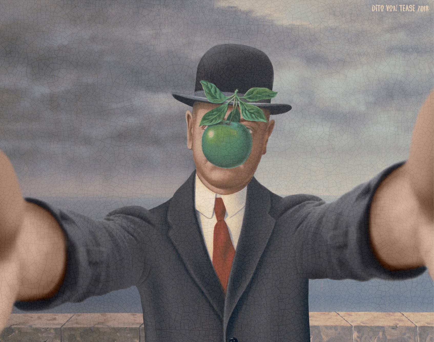 名画の人物が自撮り？
